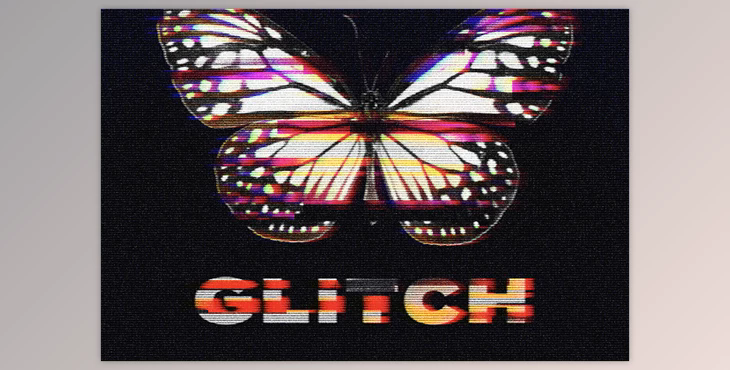 Glitch Distortion Photo Effect - 92006412