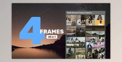 Multi Screen Frames Library – 4 Frames (Videohive 39344587) - AE Project