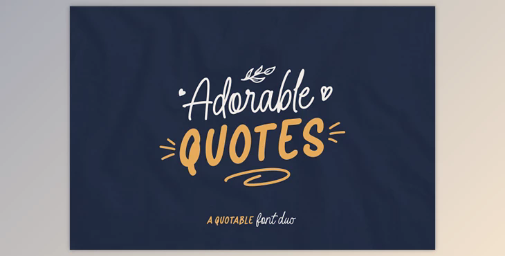 Adorable Quotes Font Duo