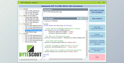 Bytescout PDF To HTML SDK v13.4.1.4759 (14 Jul 2023) + CRACK