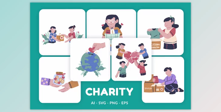 Charity Vector Illustration v.2 7EUBXXP