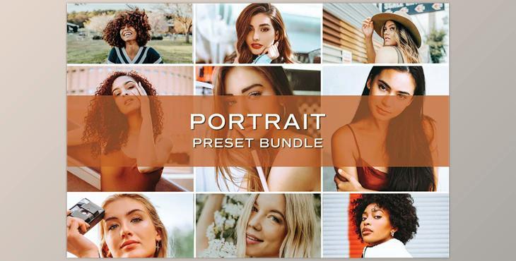 10 Portrait Lightroom Preset Bundle CreativeMarket-5701827 (DNG , XMP)