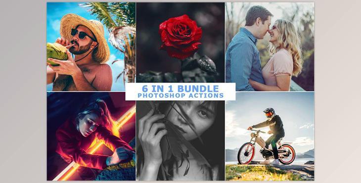 6 IN 1 Photoshop Actions Bundle CreativeMarket-5188740