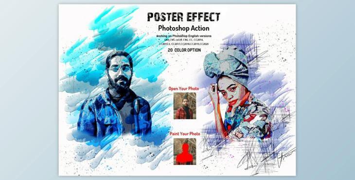 Poster Effect Photoshop Action By Studio Retouch