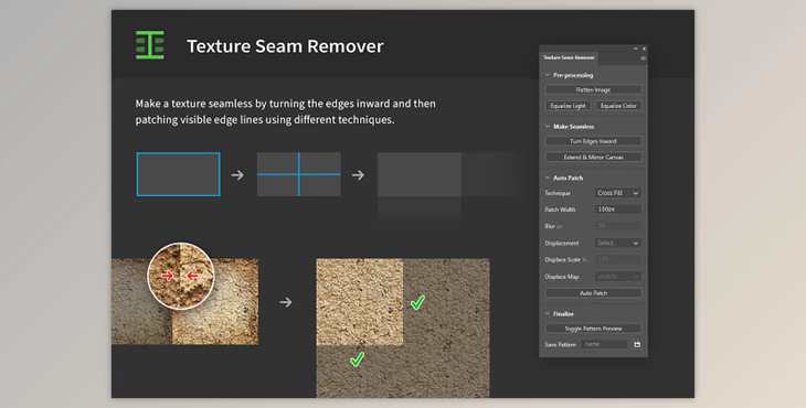 Texture Seam Remover for Photoshop