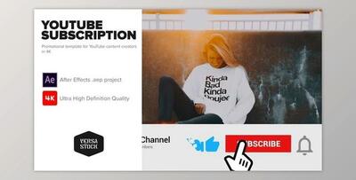 YouTube Subscribe Like Get Notified Fire FX Promotion Kit (Videohive 26421664) - AE Project