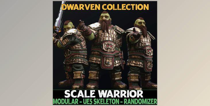 Unreal Engine - Characters Scaled Warrior - Male Dwarfs - Fantasy Dwarf Collection v5.1