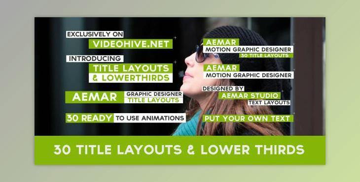 Titles for clean, intro, kinetic, layouts (Videohive 8877250)