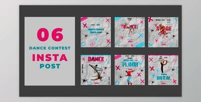 Rock The Floor Dance Contest Instagram Social Media Post (Videohive 39215614) - AE Project