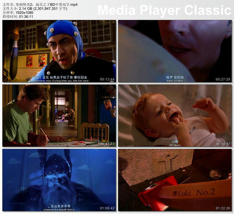 2005年美国经典喜剧片《变相怪杰2：面具之子》蓝光中英双字