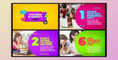 Children E Safety Tips - Kids Education (Videohive 30470989) - AE Project