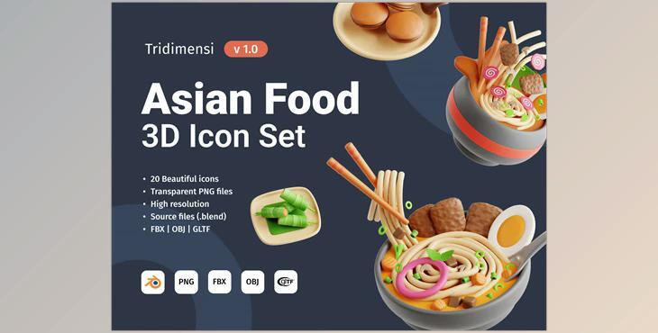 UI8 – 3D Asian Food