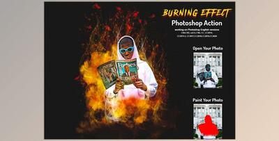 Burning Effect Photoshop Action CreativeMarket-5999913 (ABR, ATN)