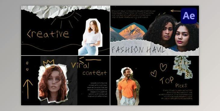 Creative Crumbled Paper Slides for After Effects (Videohive 53181287) - AE Project