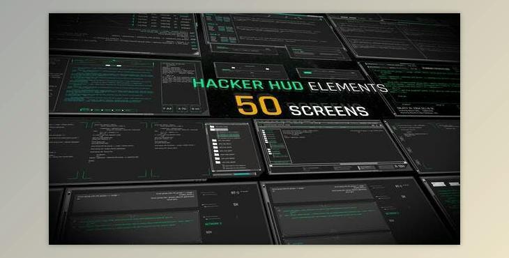 Hacker HUD Elements (Videohive 43903101) - AE Project