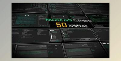 Hacker HUD Elements (Videohive 43903101) - AE Project