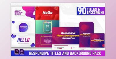 Responsive Titles and Backgrounds Pack (Videohive 24709342)