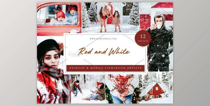 12 x Lightroom Presets Red and White By Kzara Visual Concepts