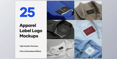 25 Apparel Tag & Labels Logo Mockups