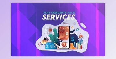 Services - Flat Concept (Videohive 30816901) - AE Project