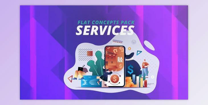 Services - Flat Concept (Videohive 30816901) - AE Project