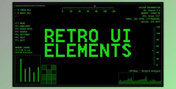 Megakrunch – Retro UI Elements 4K