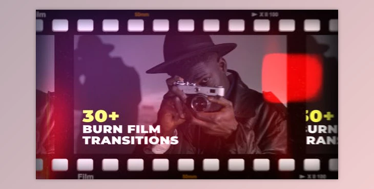 Film Burn Transitions (Videohive 48059329) - AE Project