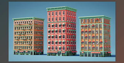 Procedural buildings with Geometry Nodes – Blender