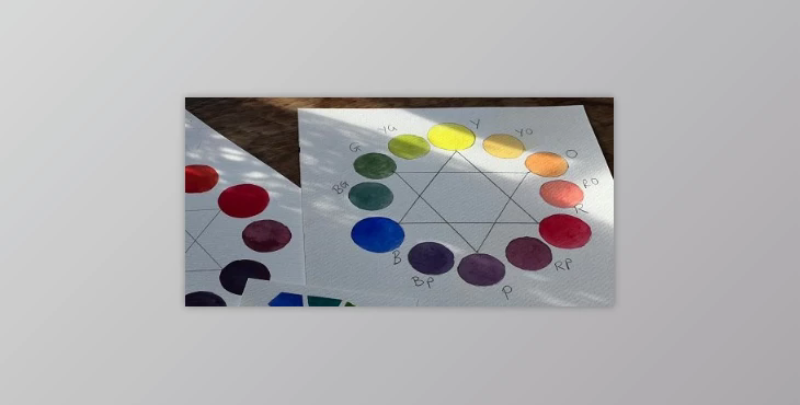 Exploring Complementary Colours with Watercolour