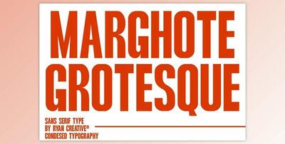 Marghote Grotesque - Condensed Bold Sans Serif Typeface