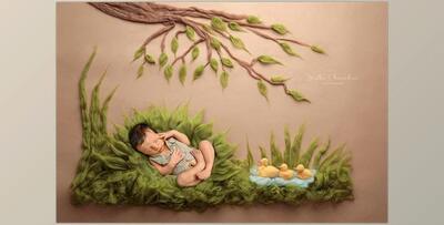 Sasha Chomakov – Newborn Digital Backdrop – Ducks