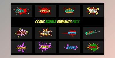 Comic Bubble Elements Pack (Videohive 35473832) - AE Project