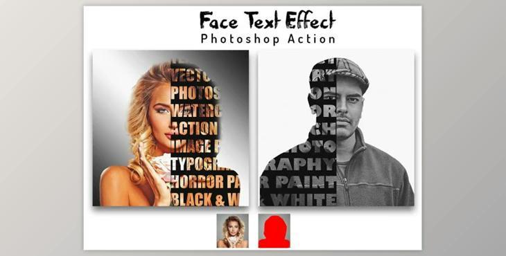 Face Text Effect Photoshop Action By Studio Retouch