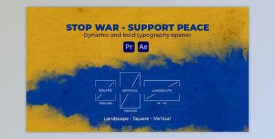 Stop War – Support Peace (Videohive 36571413) - AE Project