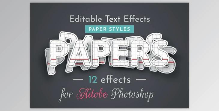 12 Paper Raster Text Effects - 42209415
