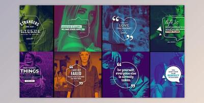20 Qoutes Titles Instagram Pack 1 (Videohive 29331548) For AE