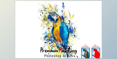 Premium Painting Photoshop Action Creativemarket 7245183