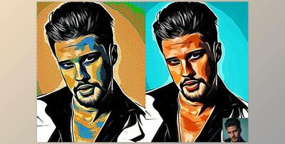 Oil Vector Graphic Photoshop Action CreativeMarket - 12754510