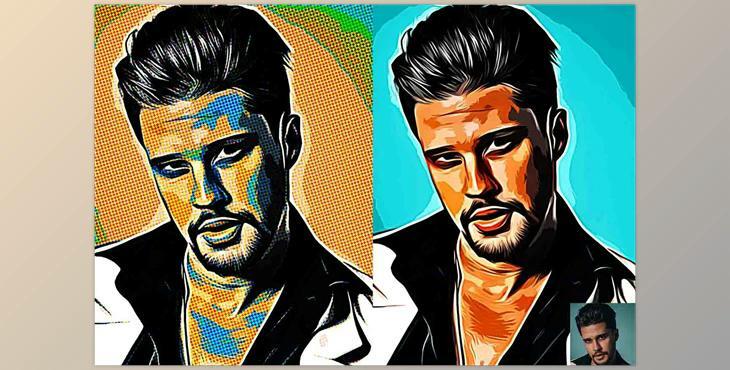 Oil Vector Graphic Photoshop Action CreativeMarket - 12754510