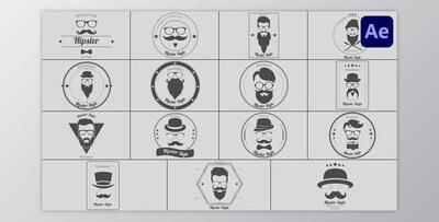 Barbershop Badge Titles for After Effects (Videohive 55944444) - AE Project