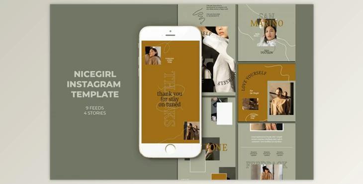 Nicegirl Instagram Templates (PSD)