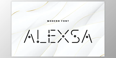 Alexsa - Futuristic Technology Display Font