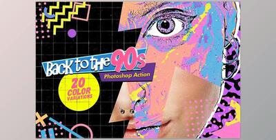 Back to the 90s Photoshop Action CreativeMarket-5335278