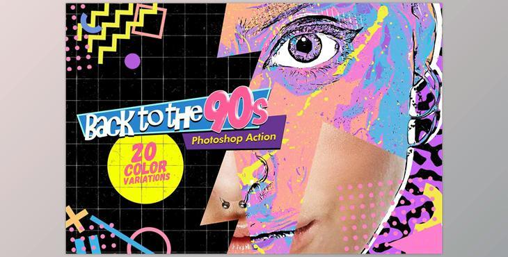 Back to the 90s Photoshop Action CreativeMarket-5335278