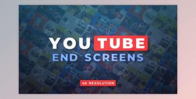 YouTube End Screens 4K v.2 (Videohive 32809059) - AE Project