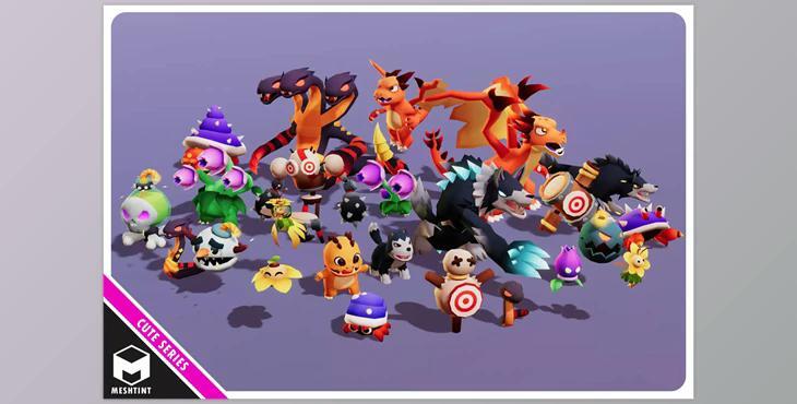 Unity Asset - Monsters Ultimate Pack 02 Cute Series v1.0