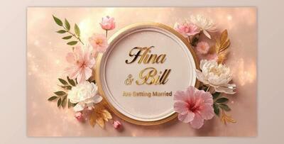 Elegant Golden Wedding Invitation Slideshow (Videohive 53404525) - AE Project
