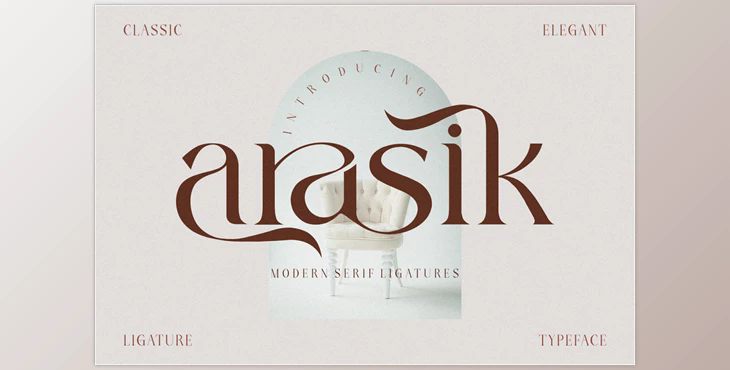 Arasik _ modern serif ligatures