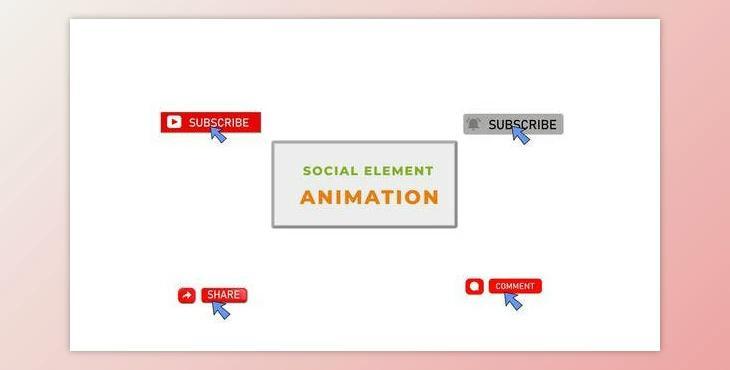 Social Media Element Scene YouTube Subscribe Button Template (Videohive 42925359) - AE Project
