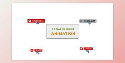 Social Media Element Scene YouTube Subscribe Button Template (Videohive 42925359) - AE Project